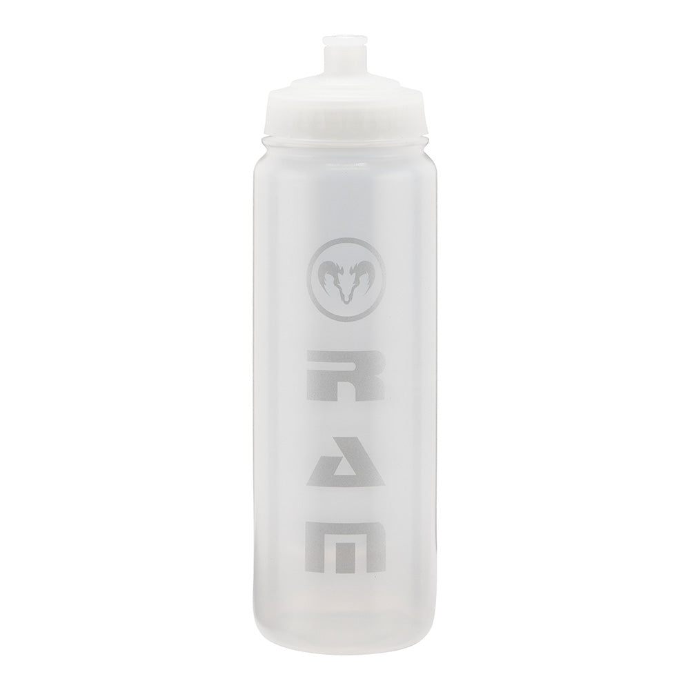Ram Rugby 750ml black ergonomic water bottle with push-pull lid and screw cap for secure sports hydration