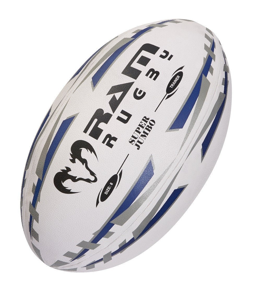 Ram Rugby Custom Giant 66cm Super Jumbo Rugby Ball in bright colors, ideal as promotional fun rugby ball for events