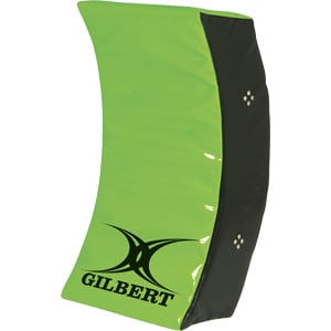 Gilbert Curved Wedge Shield by Ram Rugby EU in blue, durable water-resistant rugby training pad for safe contact drills