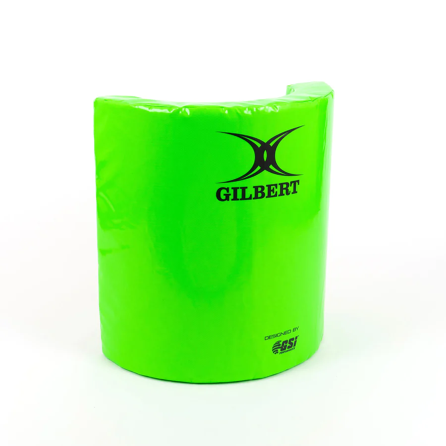 Gilbert Line Breaker Contact Shield by Ram Rugby EU shown in use, durable hit shield for rugby tackle training and ball carrying