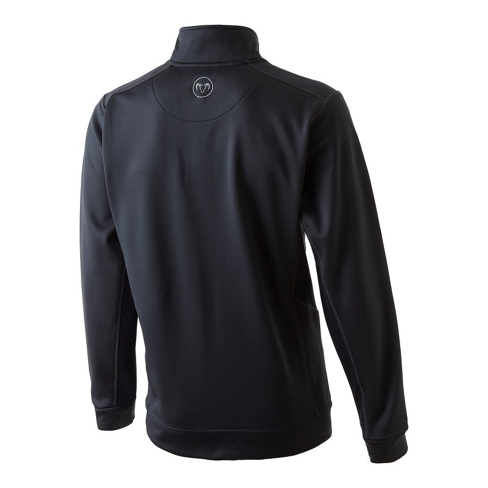 Ram Rugby Blast Fleece Midlayer 360gsm high collar polyester top in navy blue, designed for warmth and comfort