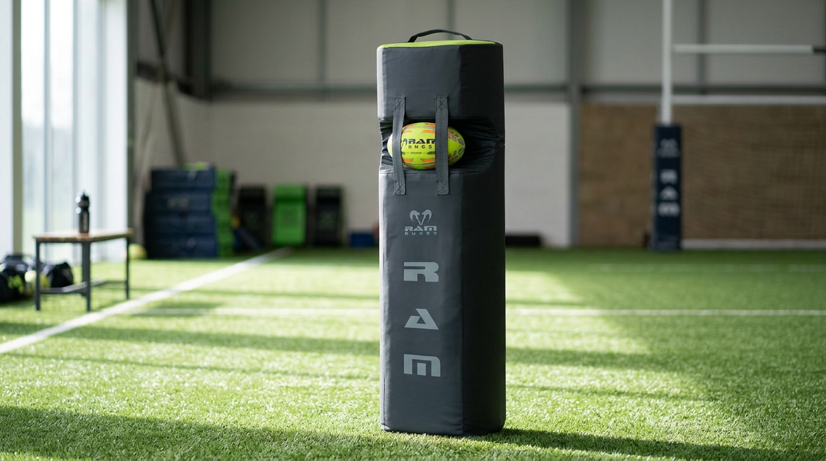 Different tackle bag models lined up, from standard to rip-roller
