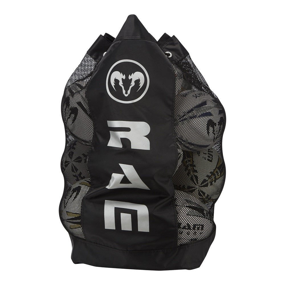 Black breathable RAM Rugby Ball Accessories bag with backpack straps designed for carrying and storing rugby balls easily