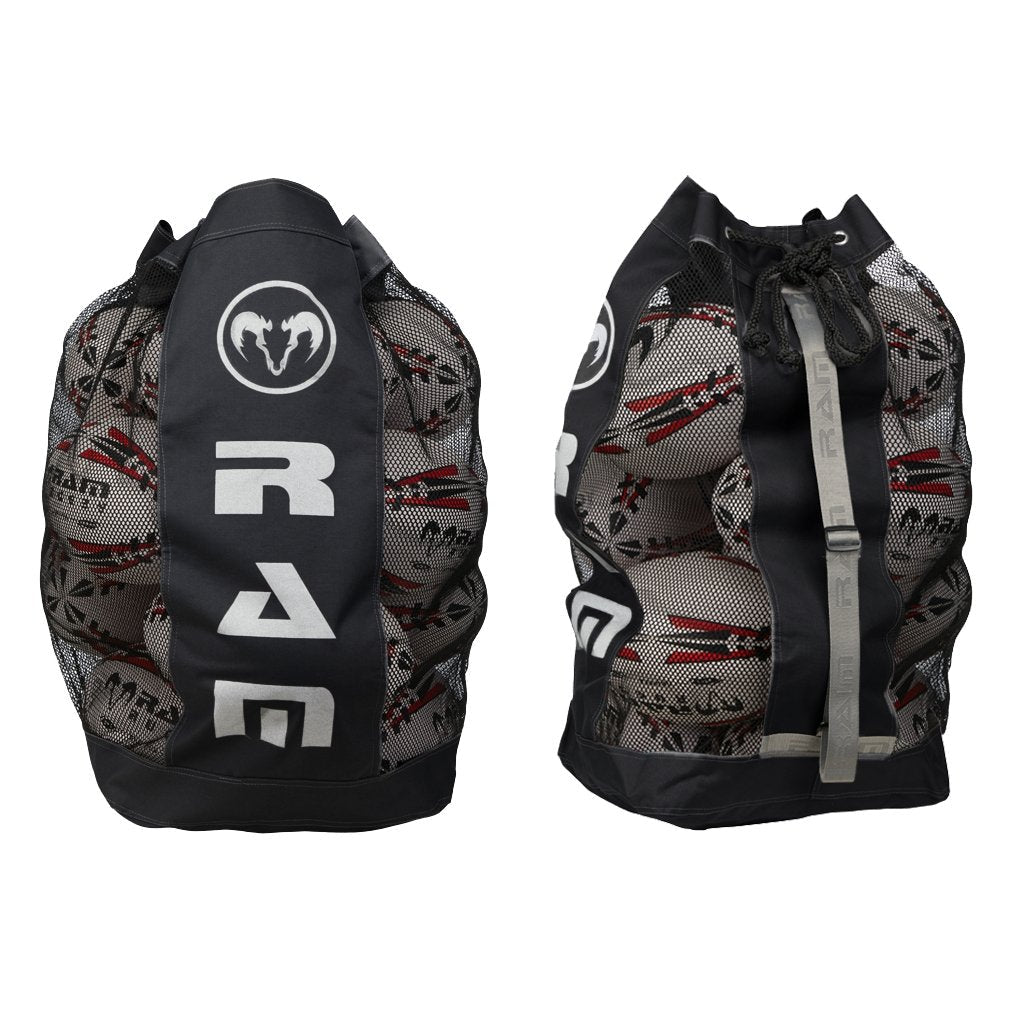 Set of durable, breathable Ball Bags in vibrant colors designed for easy carrying and storage of sports balls and equipment.