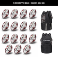 Ram Rugby Gripper 2.0 Pro Trainer Rugby Ball Bundle 15 Balls 1 Bags