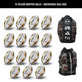 Ram Rugby Gripper 2.0 Pro Trainer Rugby Ball Bundle 15 Balls 1 Bags