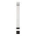 Set of 4 Ram Rugby durable PVC safety corner poles for rugby field marking, designed for outdoor ground equipment use.