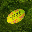 Ram Rugby Midi Rugby Ball Size 2 in neon colors, 22cm air-filled fun rugby ball for kids aged 3-4 years old