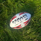 Ram Rugby Mini Softee 15cm soft PVC kids rugby ball in bright colors, size 1 for comfortable grip and fun play