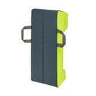 Ram Rugby Double Wedge Hit Shield in black and red with durable PVC and foam for effective tackle practice impact absorption.