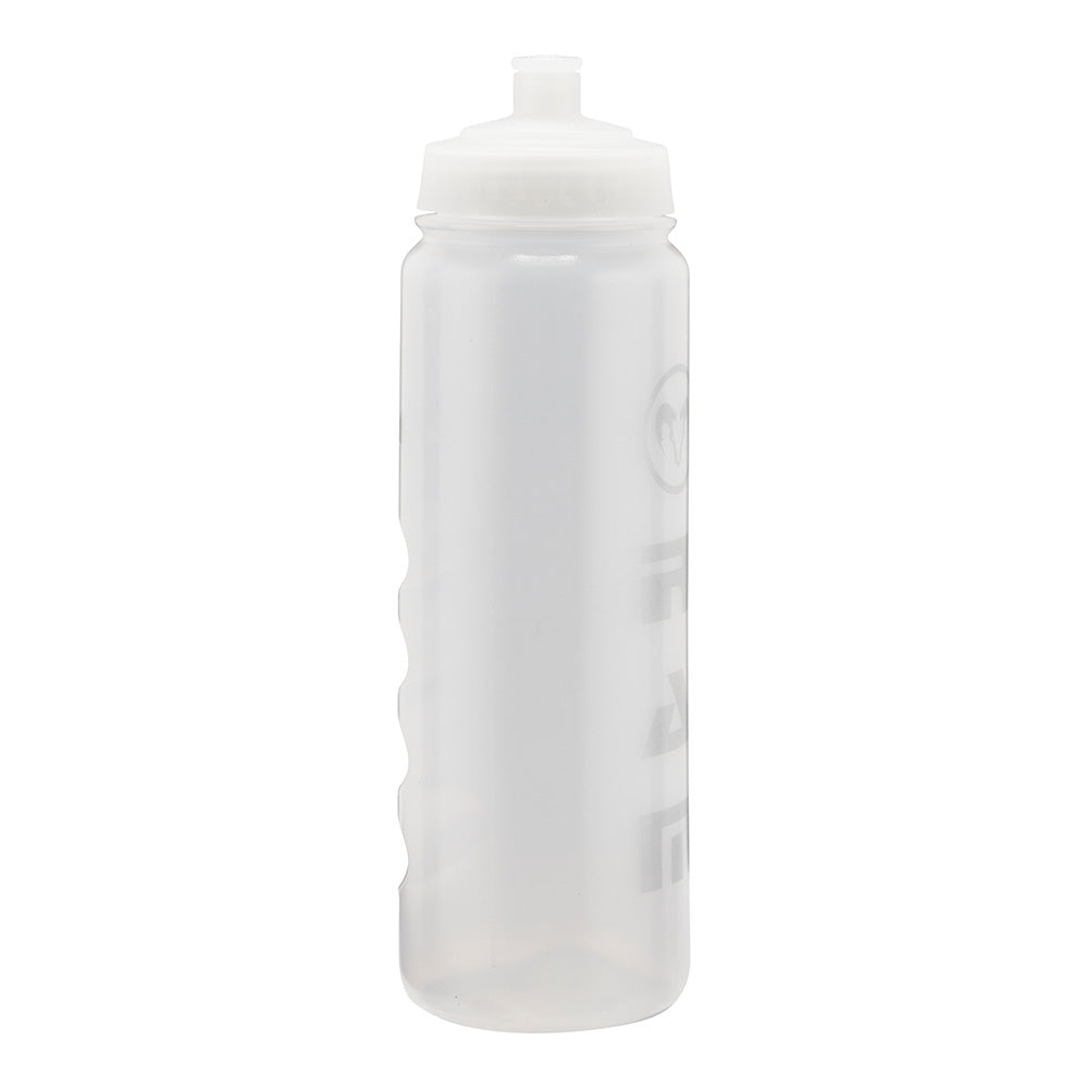 Black Ram Rugby 750ml ergonomic water bottle with push-pull lid and screw cap, designed for comfortable sports hydration.