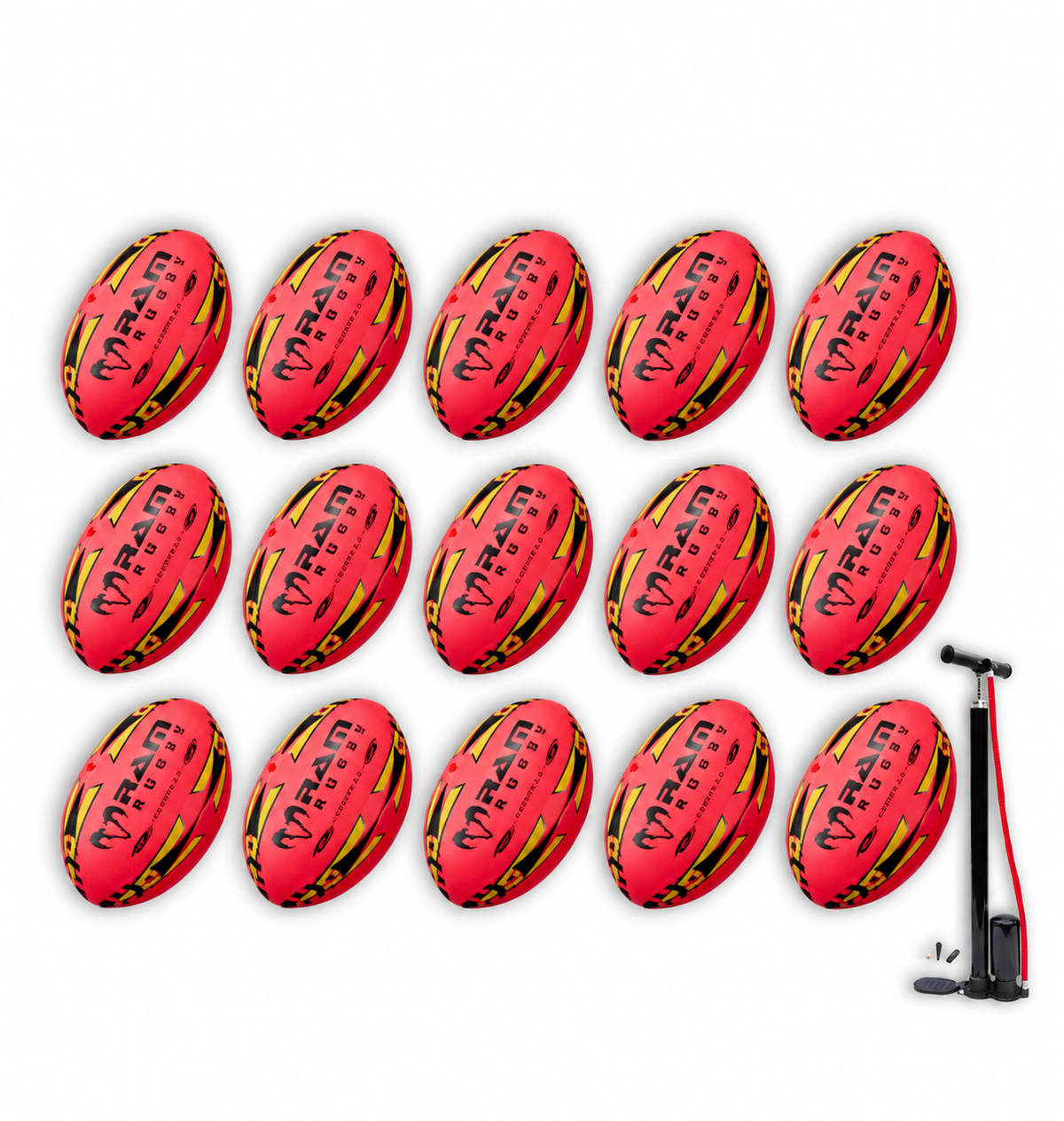 Gripper 2.0 Pro Trainer Neon Pink Ball Bundle - 15 ballen en 1 tas