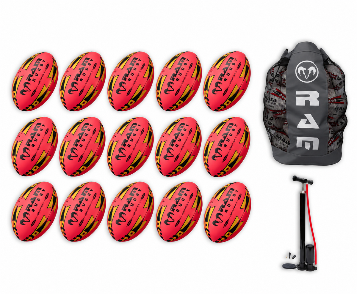 Gripper 2.0 Pro Trainer Neon Pink Ball Bundle - 15 ballen en 1 tas