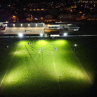 Nightsearcher Solaris Megastar 20K LED rechargeable floodlight showing adjustable LED panel and durable outdoor design