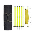 Ram Rugby Portable Pitch Respect Barriers featuring 7 poles with metal spikes and durable 60m rope for spectator safety.