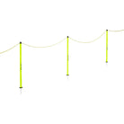 Ram Rugby Portable Pitch Respect Barriers featuring 7 poles with metal spikes and 60m durable rope for crowd control