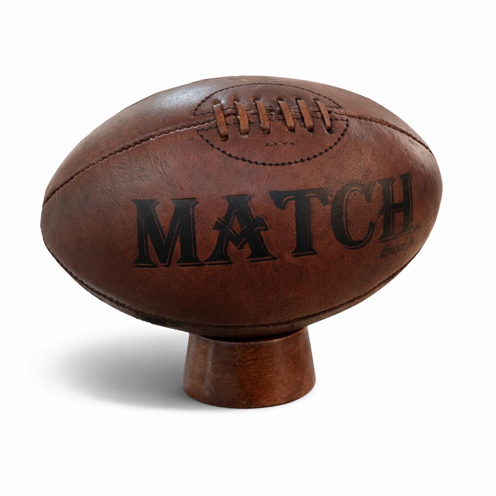 Ram Rugby Wooden Presentation Ball Stand for Displaying Rugby Balls