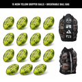 Ram Rugby Gripper 2.0 Pro Trainer Neon Ball Bundle 15 Balls with 1 Bag