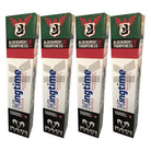 Set of four Ram Rugby custom digitally printed rugby post protectors in bright colors with thick padded foam for field safety
