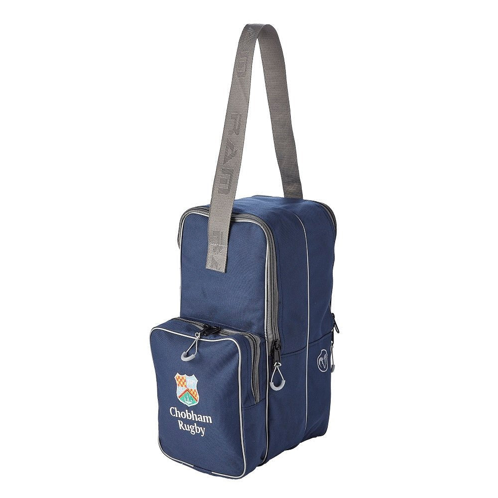 Ram Rugby Custom Rugby Boot Bag in durable Tetron fabric with dual compartments, designed for boot storage and embroidery options