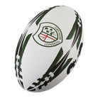Ram Rugby custom printed gripper training ball with full-color logo, durable synthetic leather, designed for club practice sessions