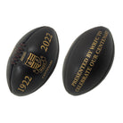 Ram Rugby Custom Vintage Heritage Leather Rugby Ball Size 5 showing detailed stitching and classic textured brown leather design