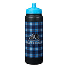 Ram Rugby custom 750ml water bottles with ergonomic grip, push-pull lid, screw cap, and personalized club logos.