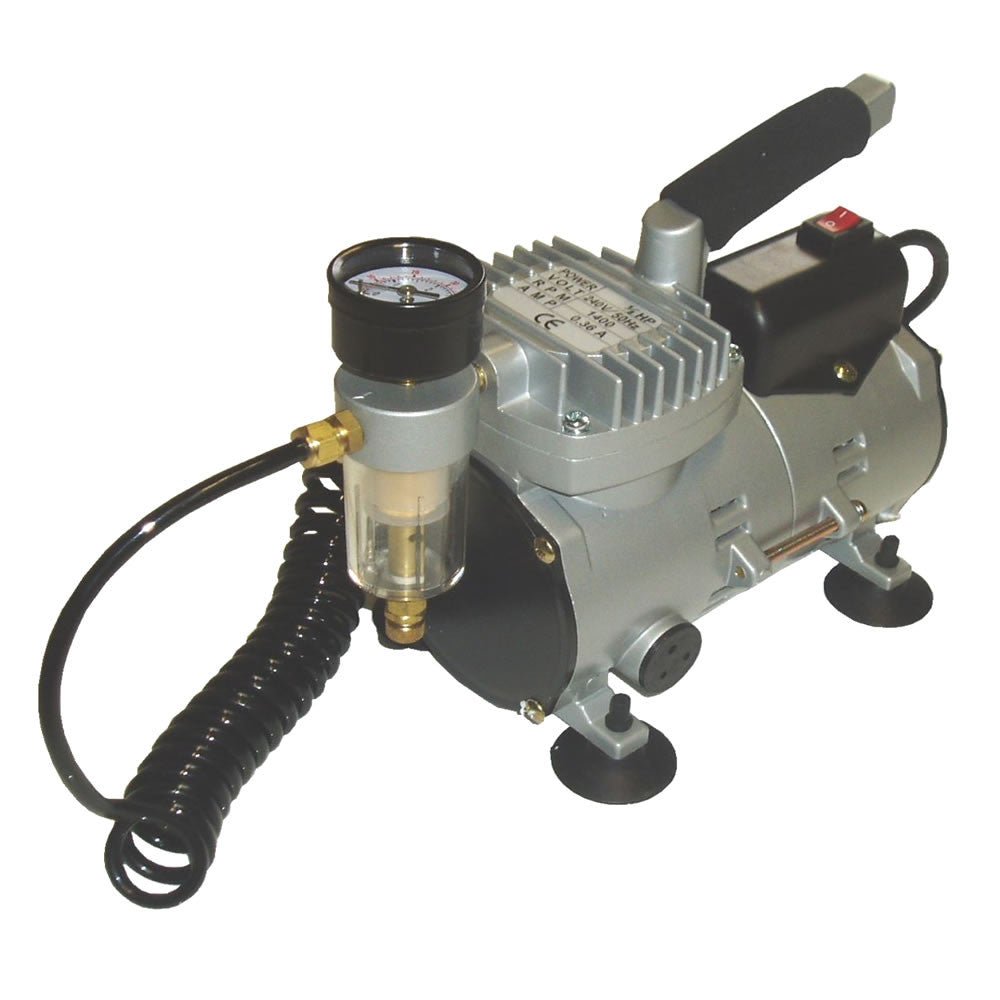 Ram Rugby Electric Ball Pump with built-in pressure gauge, heavy-duty 240V compressor for fast ball inflation