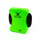 Gilbert Arrowhead Contact Shield by Ram Rugby EU in black and yellow, rugby tackle training hit shield for collision drills