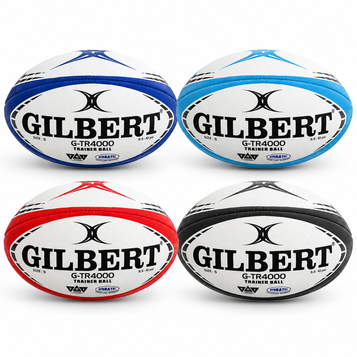 Gilbert G-TR4000 rugby trainingsbal - 4 kleuren, maten 3-5