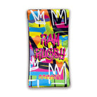 Ram Rugby Graffiti Design Hit Shield in black and orange, water-resistant PVC training pad for rugby tackling drills