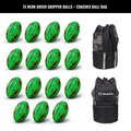 Ram Rugby Gripper 2.0 Pro Trainer Neon Ball Bundle 15 Balls with 1 Bag