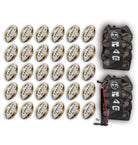 Thirty Ram Rugby Gripper 2.0 Pro Trainer rugby balls stacked with two black breathable storage bags for team training sessions