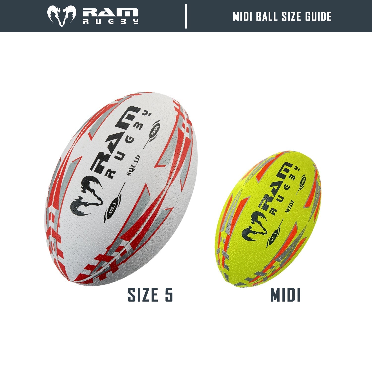 Midi Size Rugby Ball - Fun Balls - Ram Rugby – RAM Rugby