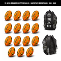 Ram Rugby Gripper 2.0 Pro Trainer Neon Ball Bundle 15 Balls with 1 Bag