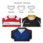 Ram Rugby Women's Pro Fit Sublimated Rugby Shirt in black and red showing ergonomic fit and high-stretch NeoTech fabric