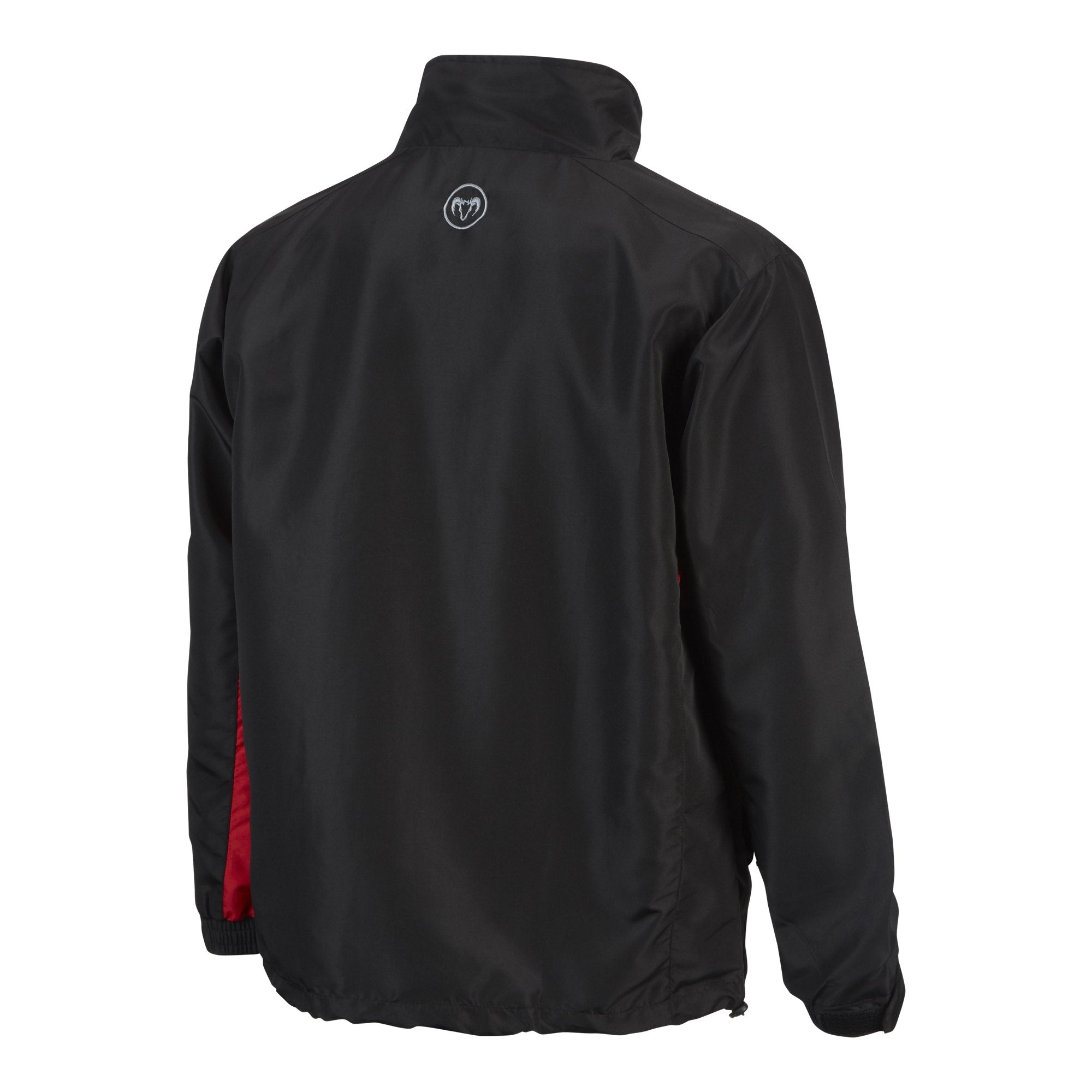 Ram Rugby Custom Smock Top in black 100% polyester mesh lined with quarter zip, designed for rugby training wear