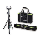 Nightsearcher Solaris Megastar 20K LED Floodlight showing compact design and sturdy handle for outdoor sports lighting