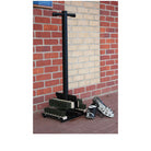 Ram Rugby Standard Freestanding Boot Wiper in matte black with wide brushes and recessed scraping plates for mud removal