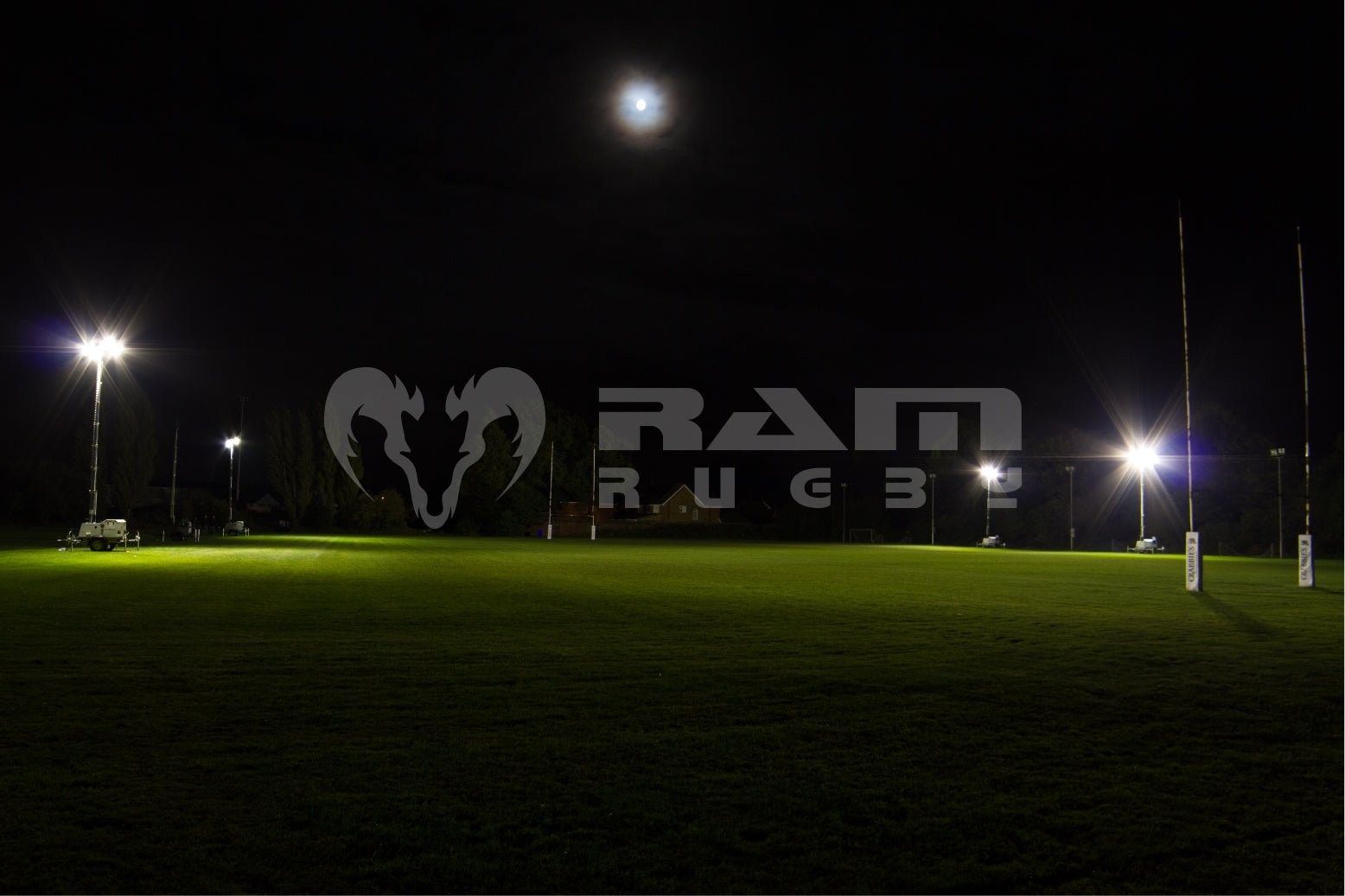 Ram Rugby TL-90 LED Floodlight showing portable 4x300W high-performance design for sports and training lighting
