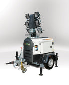 Ram Rugby X-ECO Used LED Floodlight Tower with 6x150W lights, 8.5m stainless steel mast, and Kubota diesel engine industrial lighting